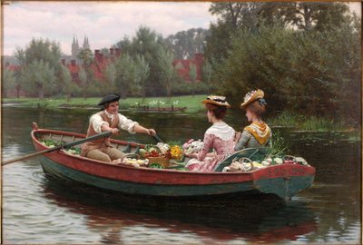 Dia de mercado, 1900 de Edmund Blair Leighton